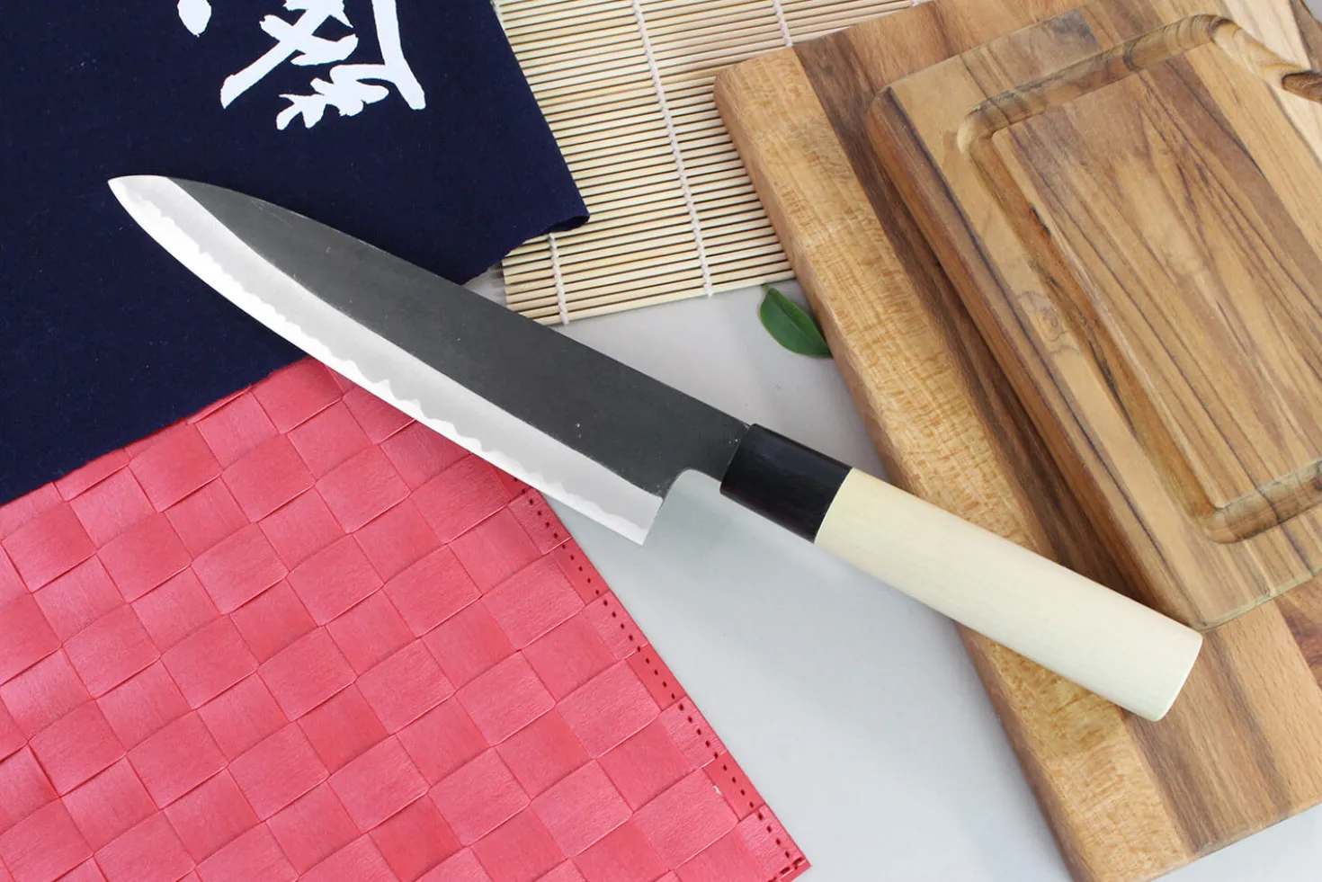 Couteau de chef japonais artisanal Yoshihiro Kogeta White 2 steel