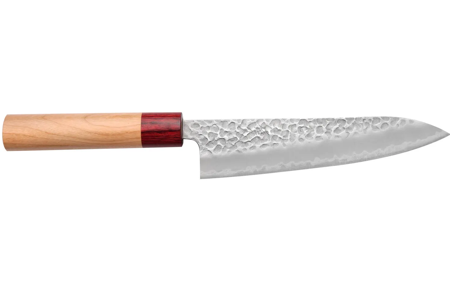 Couteau de chef japonais artisanal Tsunehisa Aogami Super martelé 18cm