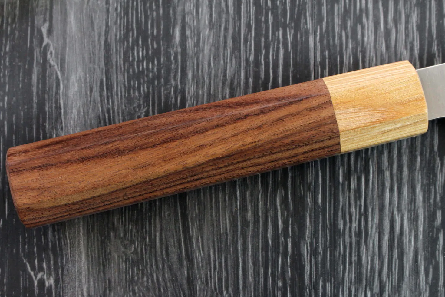 Couteau de chef japonais artisanal Kei Kobayashi SG2 Octogone 21cm