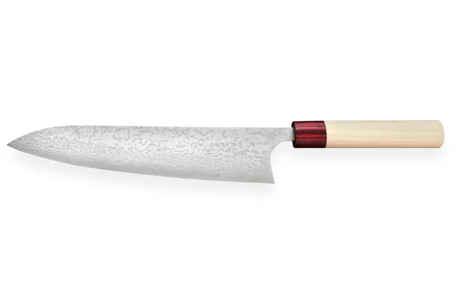 Couteau de chef japonais artisanal Masakage Kiri 24cm damas 49 couches
