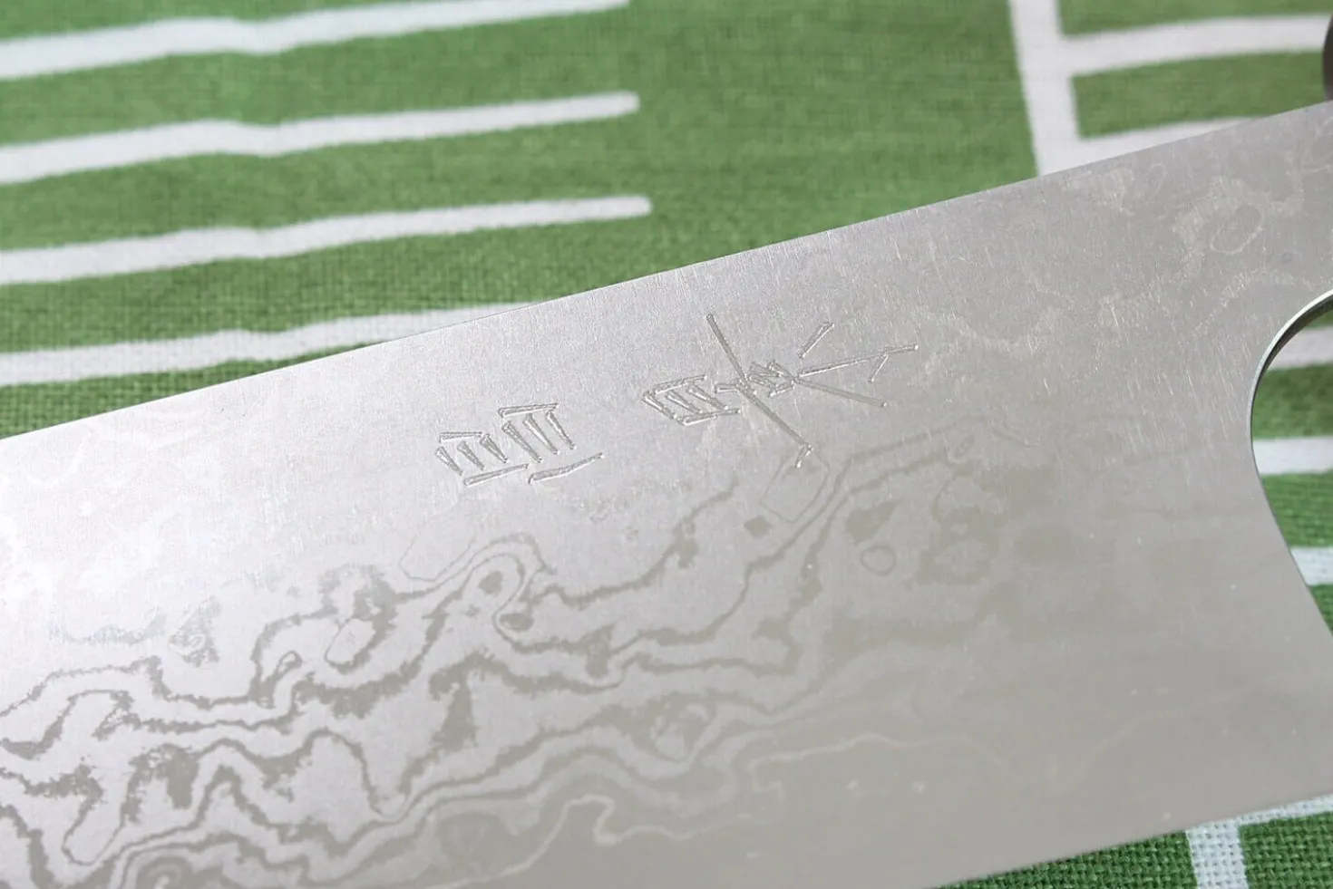 Couteau de chef japonais artisanal Masakage Kiri 27cm damas 49 couches