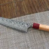 Couteau de chef japonais artisanal Yoshimi Kato 21cm VG10 Nickel Damascus cerisier