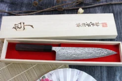 Couteau de chef japonais artisanal Takeshi Saji R2 Damas 21cm