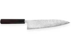 Couteau de chef japonais artisanal Takeshi Saji R2 Damas 21cm