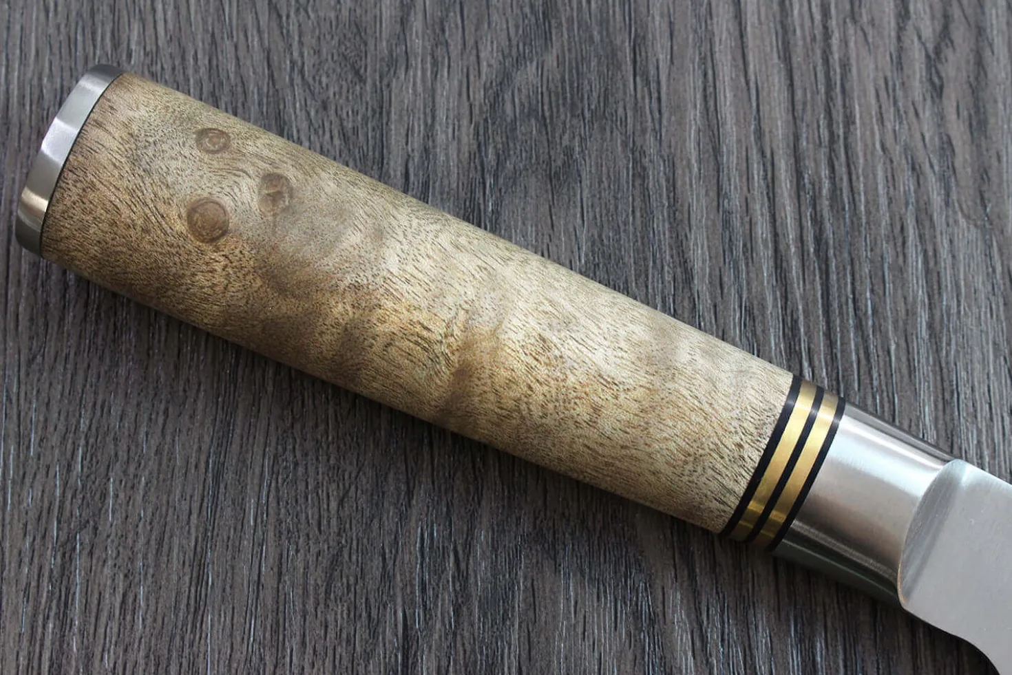Couteau de chef japonais artisanal forgé Takeshi Saji R2 Tsuchime 24cm