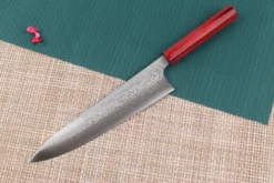 Couteau de chef japonais artisanal Kei Kobayashi SG2 damas 24cm