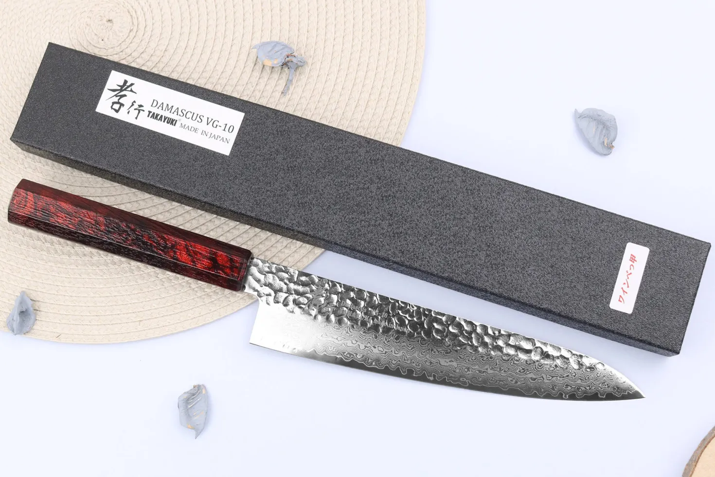 Couteau de chef japonais 21cm Sakai Takayuki Nanairo Wine Damas VG10