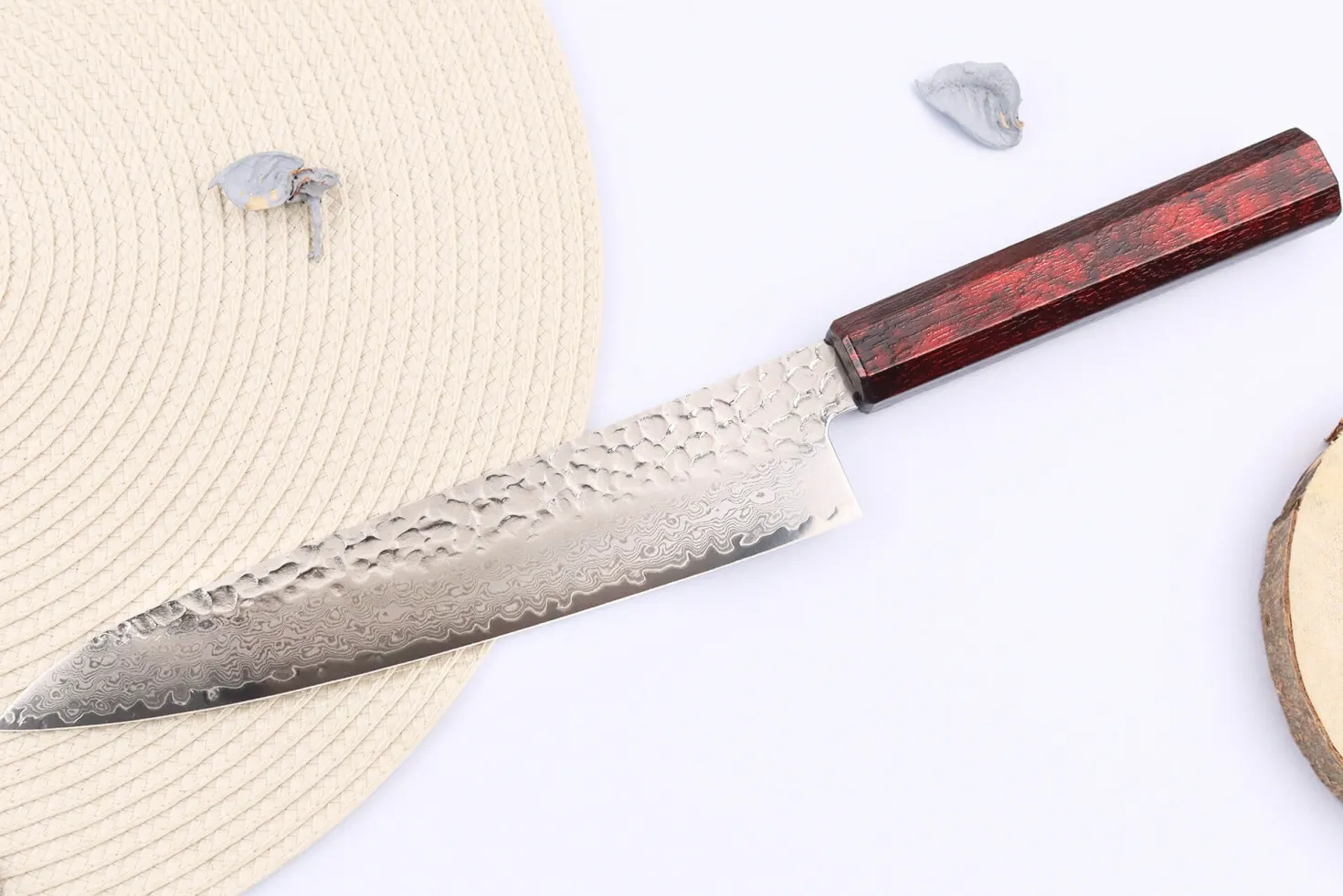 Couteau de chef japonais 21cm Sakai Takayuki Nanairo Wine Damas VG10
