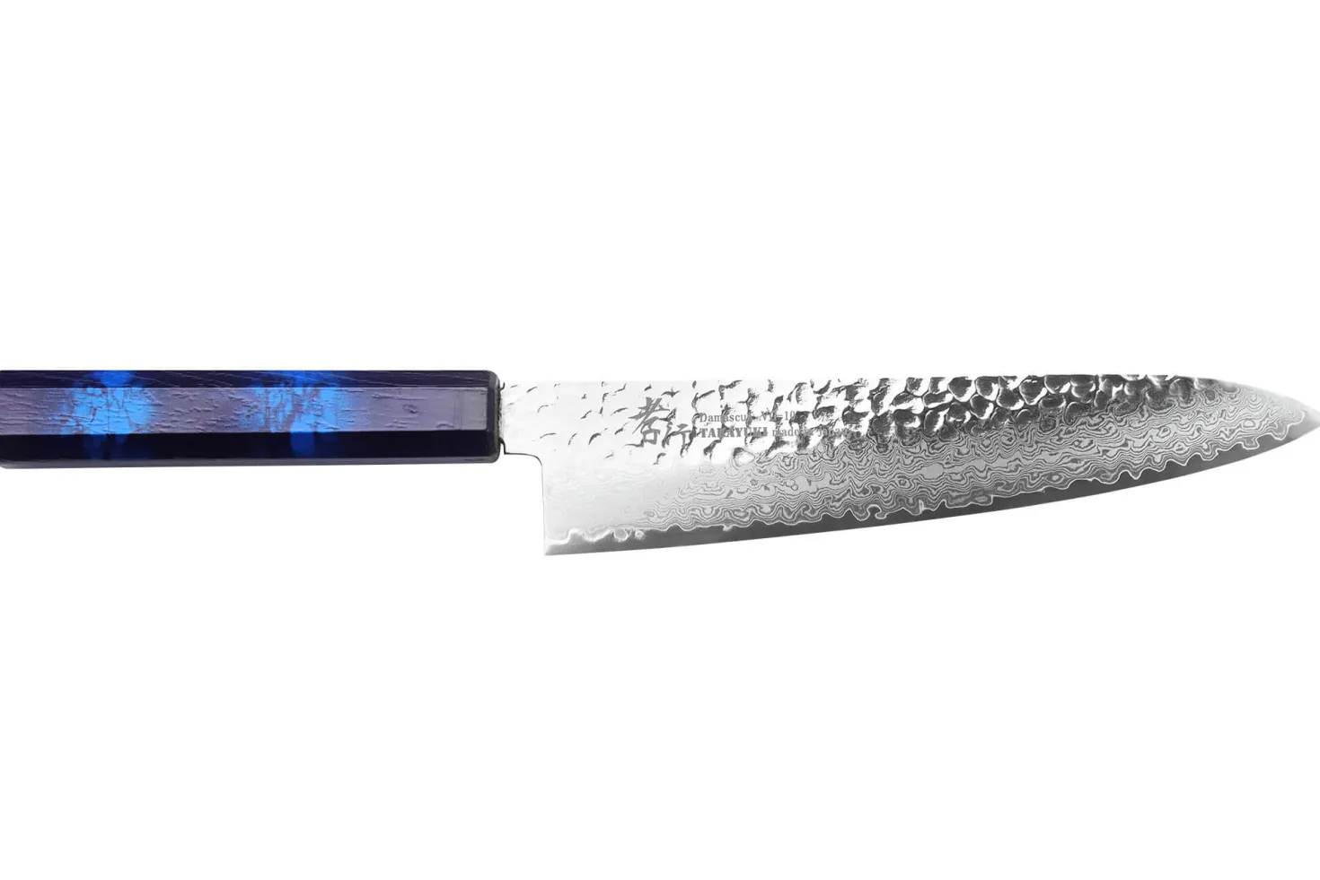 Couteau de chef japonais 21cm Sakai Takayuki Nanairo Blue Damas VG10