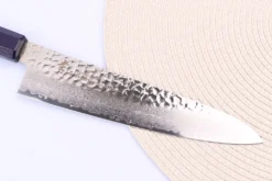 Couteau de chef japonais 21cm Sakai Takayuki Nanairo Blue Damas VG10