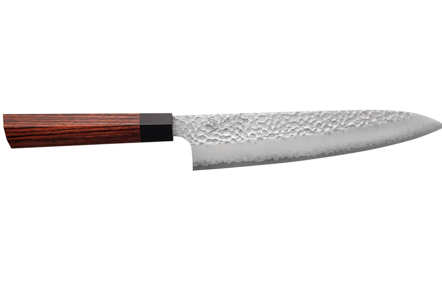 Couteau de chef japonais Kanetsugu Heptagon Uto martelé 20cm
