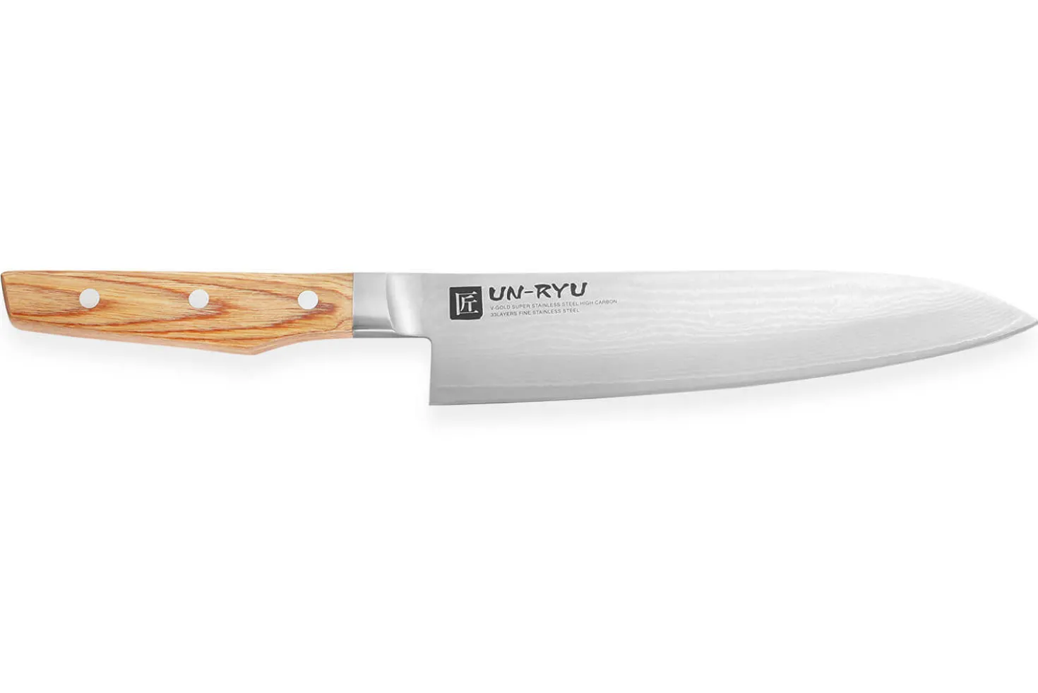 Couteau de chef japonais Shimomura Un-Ryu 21cm damas 33 couches