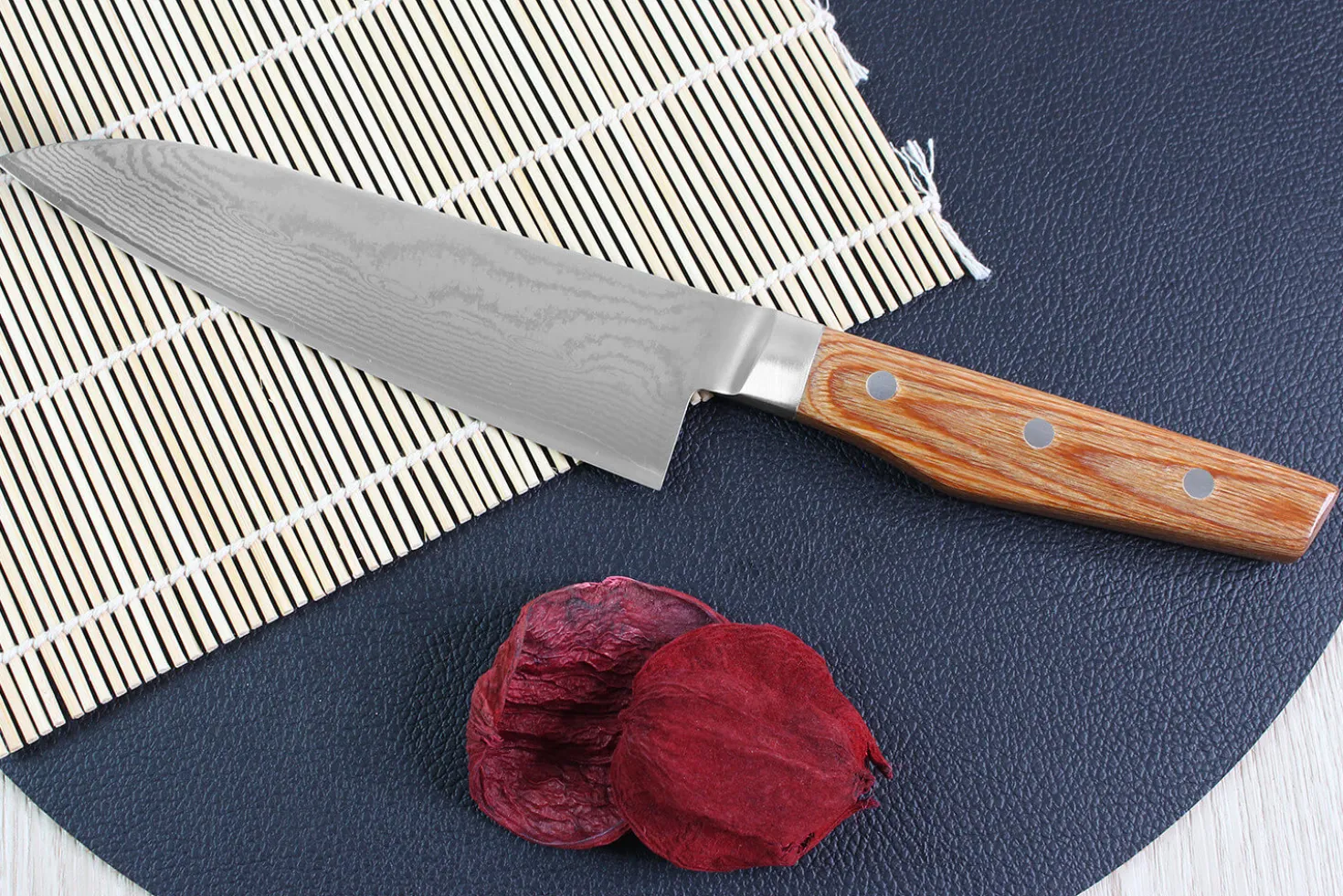 Couteau de chef japonais Shimomura Un-Ryu 17cm damas 33 couches