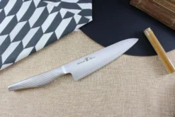 Couteau de chef japonais Shizu Hamono Kyo San Mai tout acier