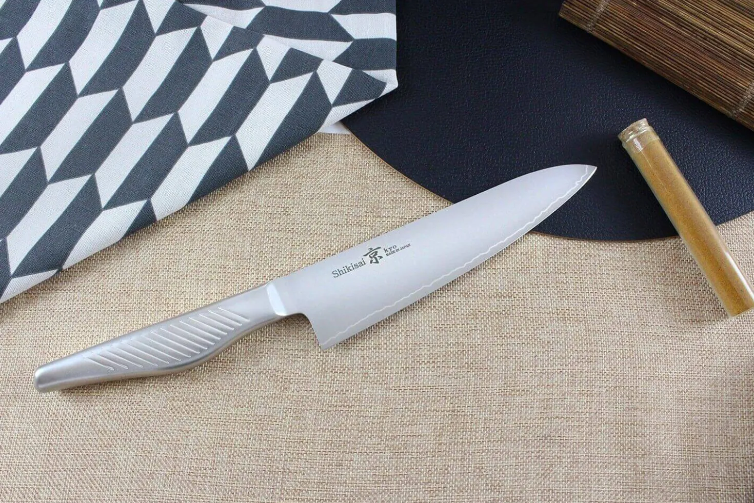 Couteau de chef japonais Shizu Hamono Kyo San Mai tout acier