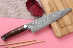 Couteau de chef japonais Takeshi Saji R2 Damas Mosaïque 18cm