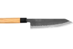 Couteau de chef kiritsuke 21cm japonais artisanal Hinoura Mutsumi Ajikataya Black Nashiji