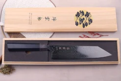 Couteau de chef kiritsuke japonais Kanetsugu Zuiun Kiwami revêtement DLC 21cm