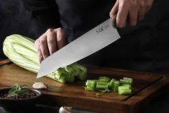 Couteau de chef kiritsuke Xin XinCare acier inoxydable 21cm manche noir
