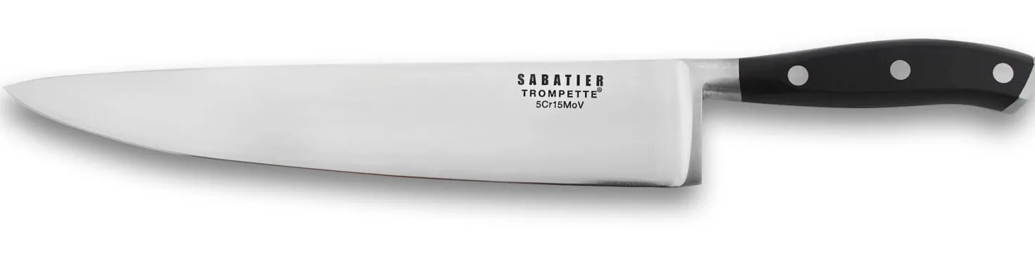 Couteau de chef Sabatier Trompette Vulcano 25cm 3 rivets