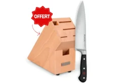 Couteau de Chef Wüsthof Classic forgé 20cm + bloc 6 pièces offert