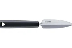 Couteau denteleur Triangle lame inox 10cm manche en green grip