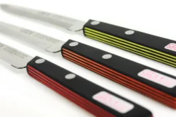 Couteau de table GÜDE Universel 10cm micro-denté manche noir/jaune