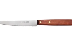 Couteau de table Nogent Classic lame crantée 11cm manche en charme coloris merisier