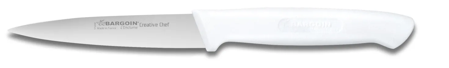 Couteau d'office Bargoin Creative Chef 10cm manche surmoulé blanc