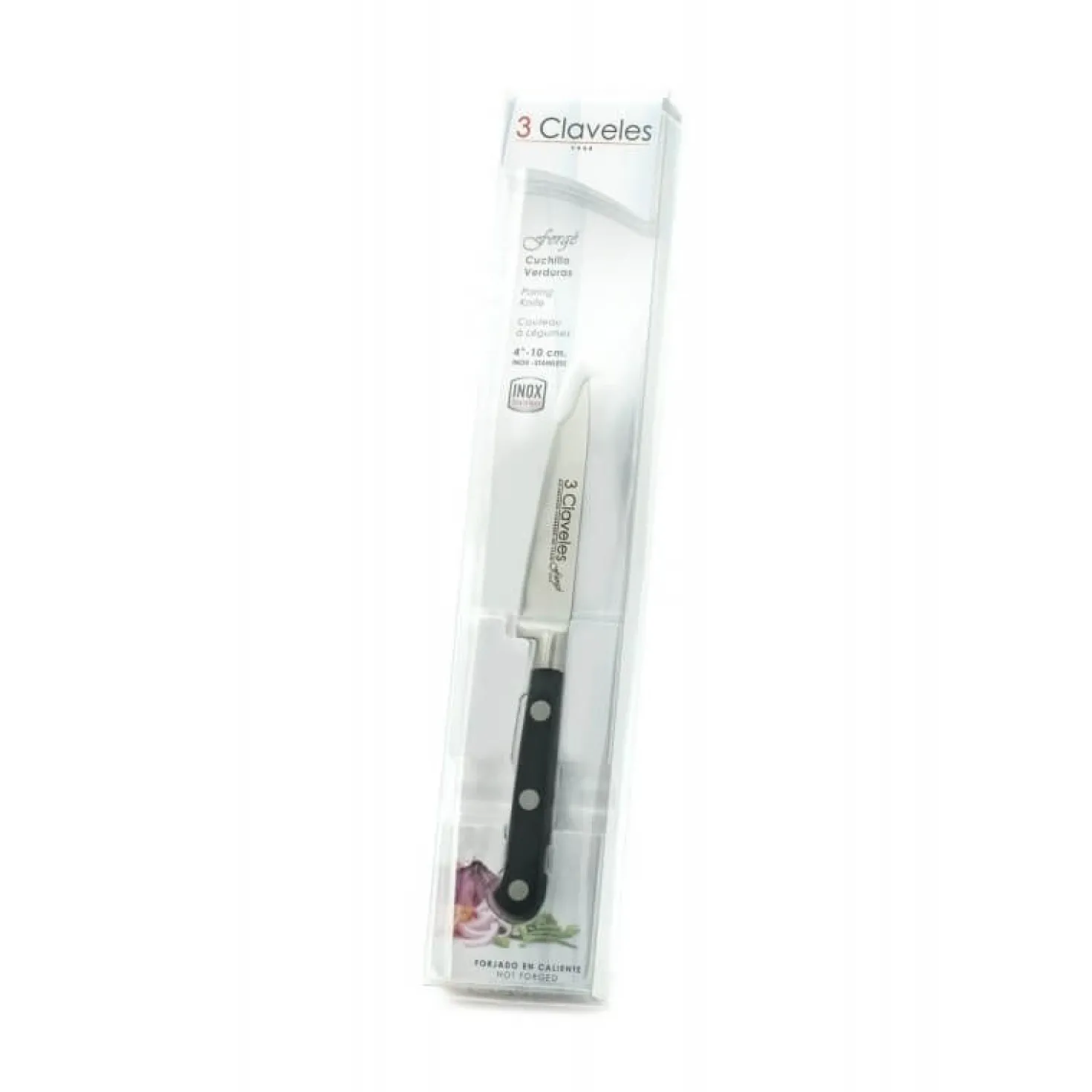 Couteau d'office 3 Claveles Forgé acier inox 10cm