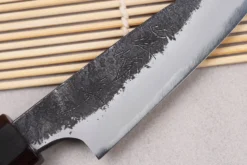 Couteau d'office 9cm japonais artisanal Naoki Mazaki WS2 Black Nashiji