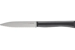 Couteau d'office Intempora Opinel n°226 lame crantée 10cm manche bleu marine