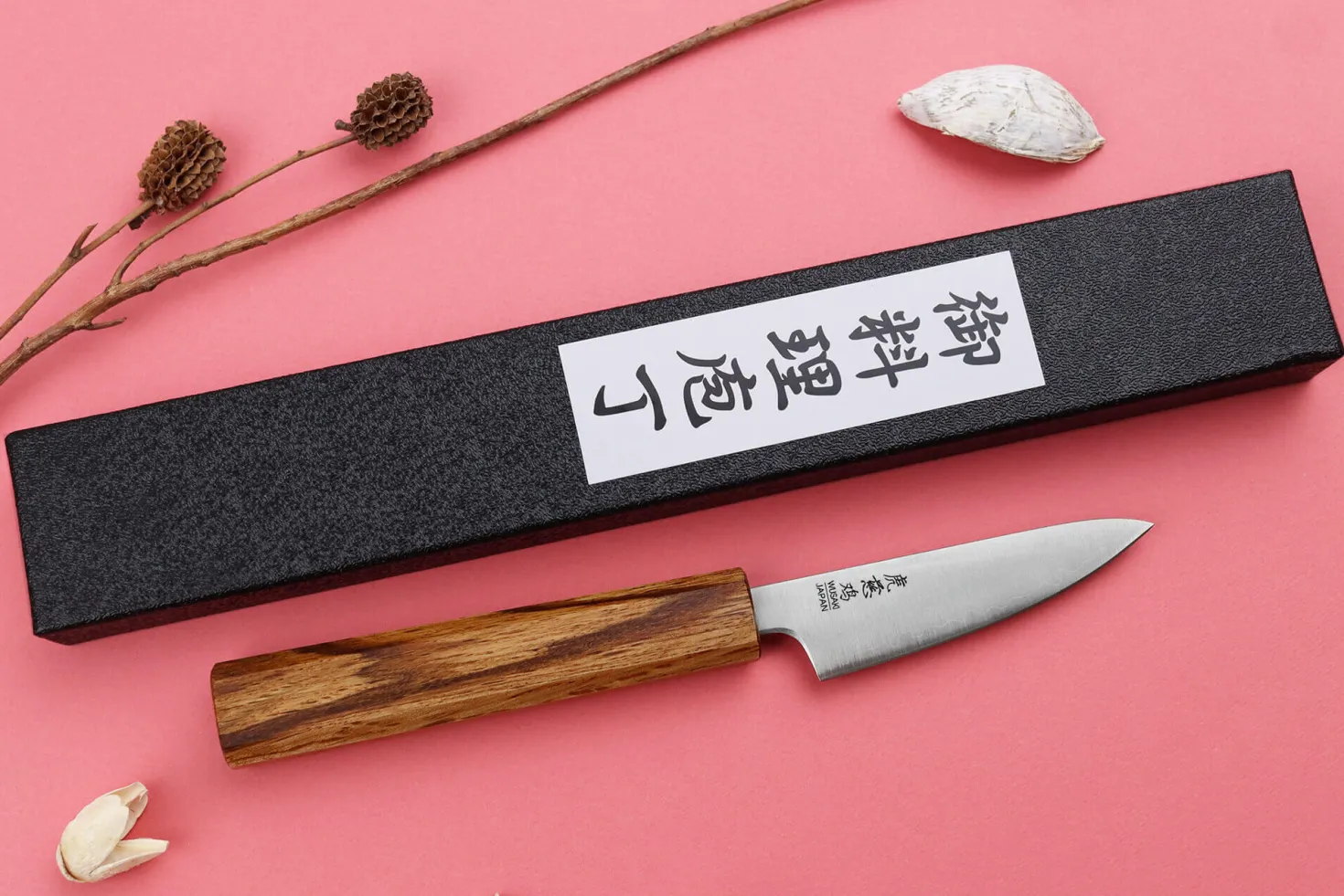 Couteau d'office japonais artisanal Wusaki Migaki G3 8cm