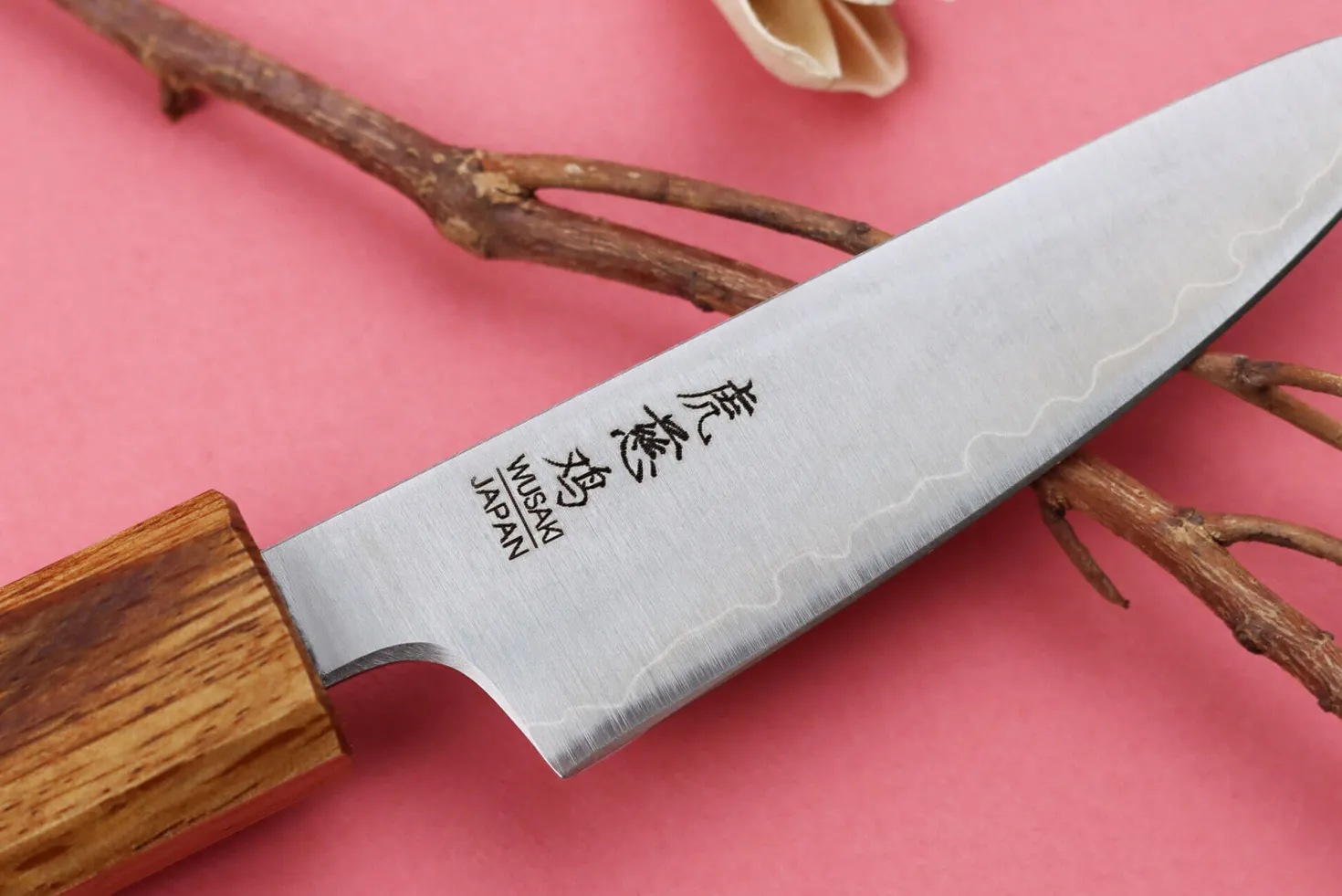 Couteau d'office japonais artisanal Wusaki Migaki G3 8cm