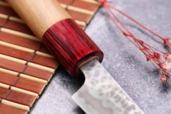 Couteau d'office japonais artisanal Tsunehisa Aogami Super martelé 8cm