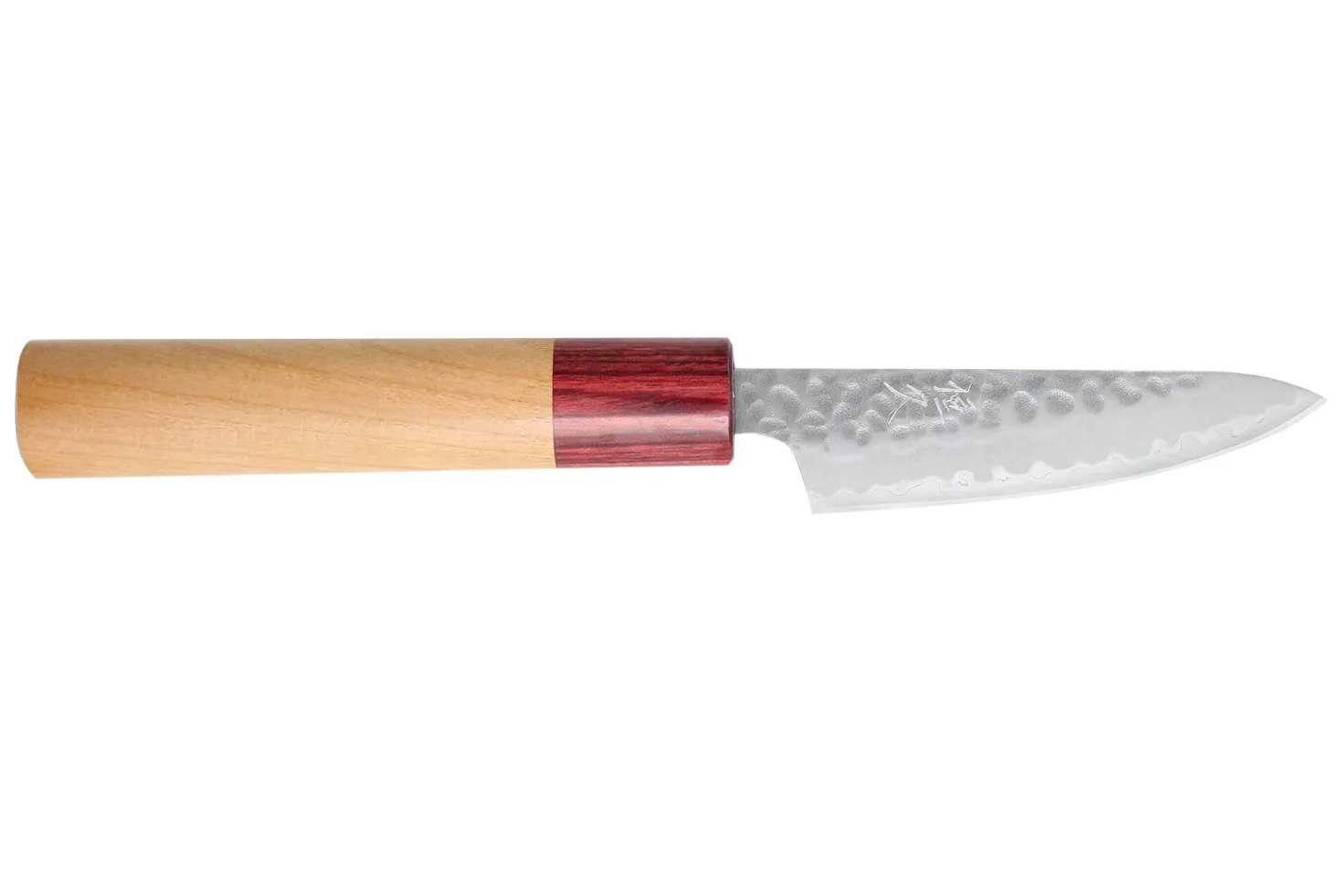 Couteau d'office japonais artisanal Tsunehisa Aogami Super martelé 8cm