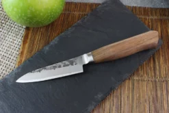 Couteau d'office japonais artisanal Wusaki Nogami BS2 9cm manche en noyer