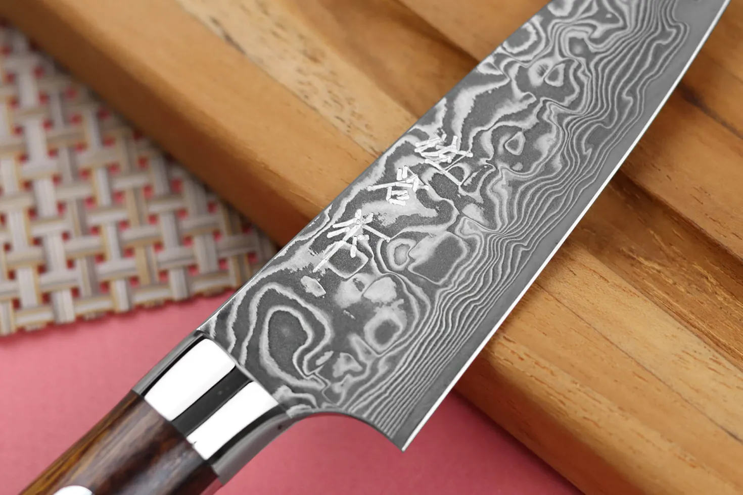Couteau d'office japonais Takeshi Saji R2 Damas Mosaïque 8cm