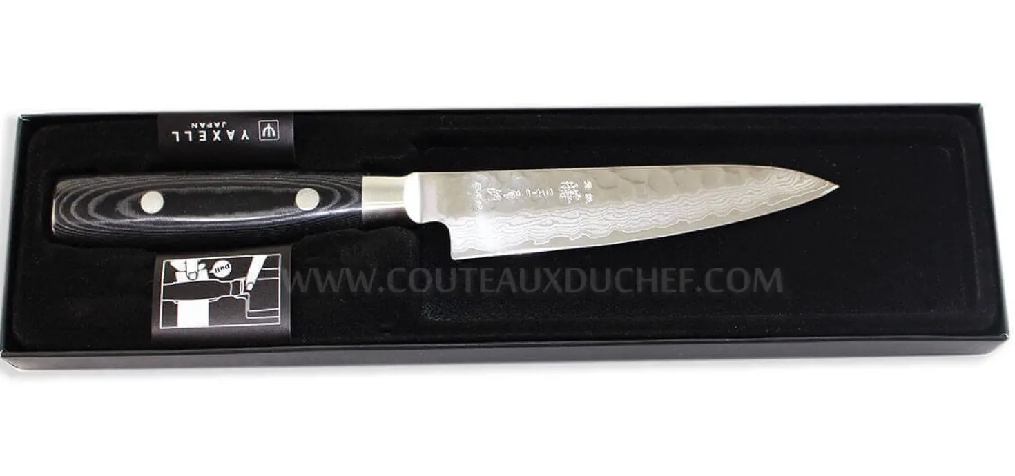 Couteau d'office japonais Yaxell ZEN lame 12cm damas 37 couches