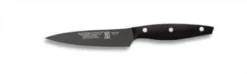 Couteau d'office lame anti-adhérente 11cm manche noir M&G