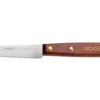 Couteau d'office Nogent Classic en bois de charme teinte merisier lame crantée 9cm