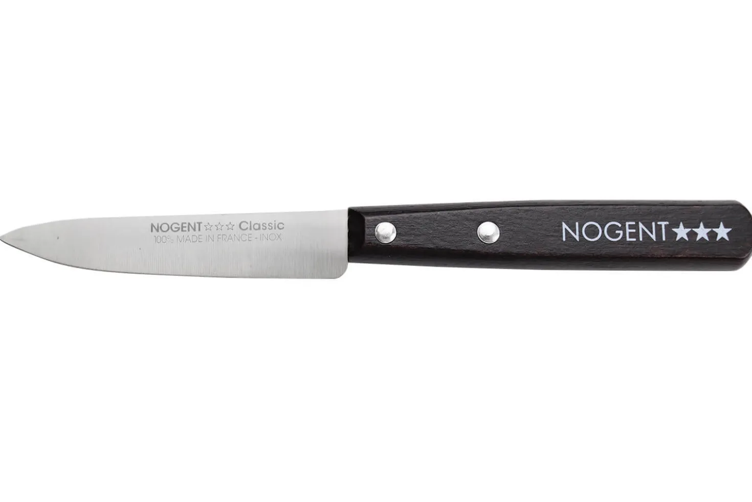 Couteau d'office Nogent Classic 9cm manche en bois de charme teinte noir de jais