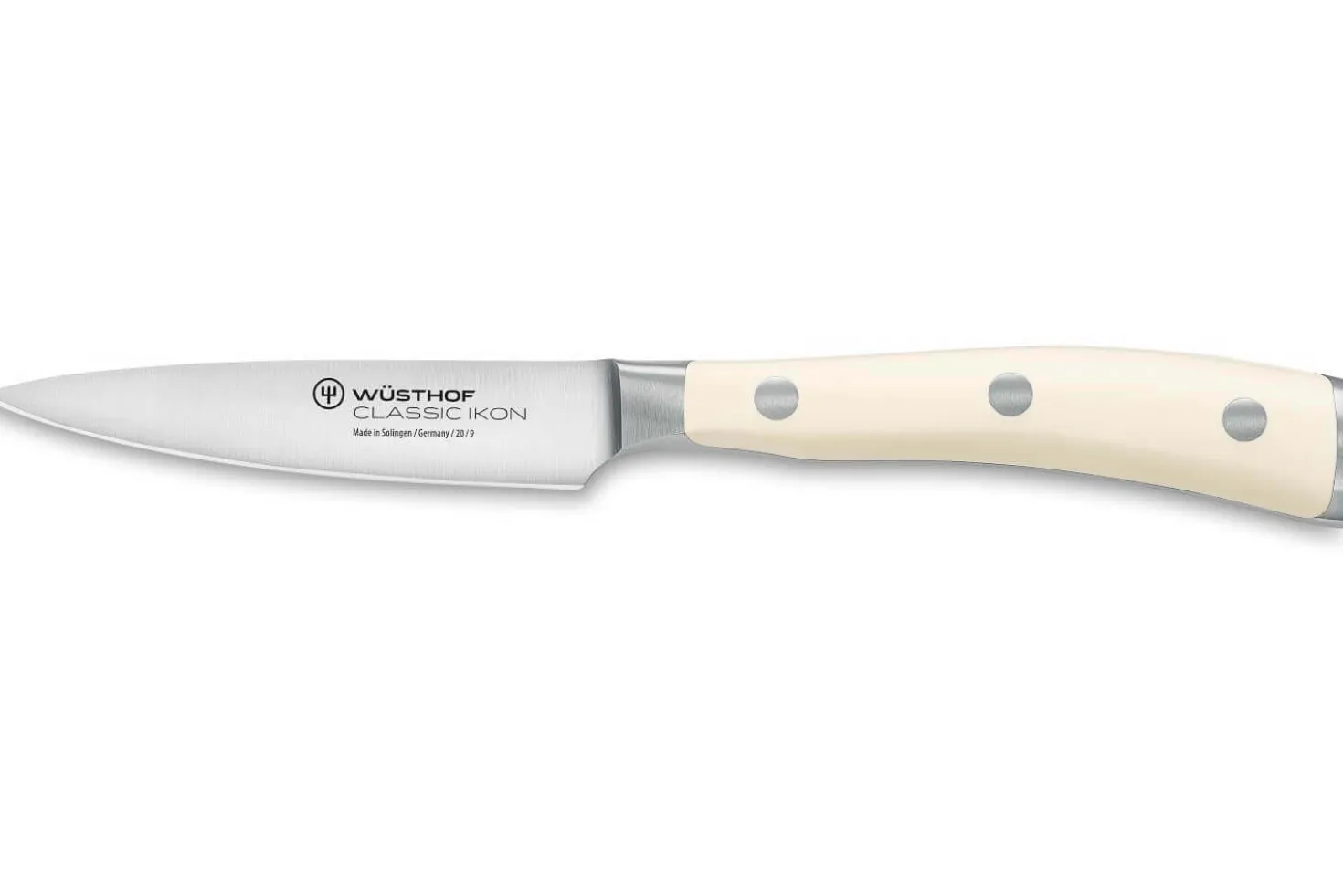 Couteau d'office Wüsthof Classic Ikon blanc forgé 9cm