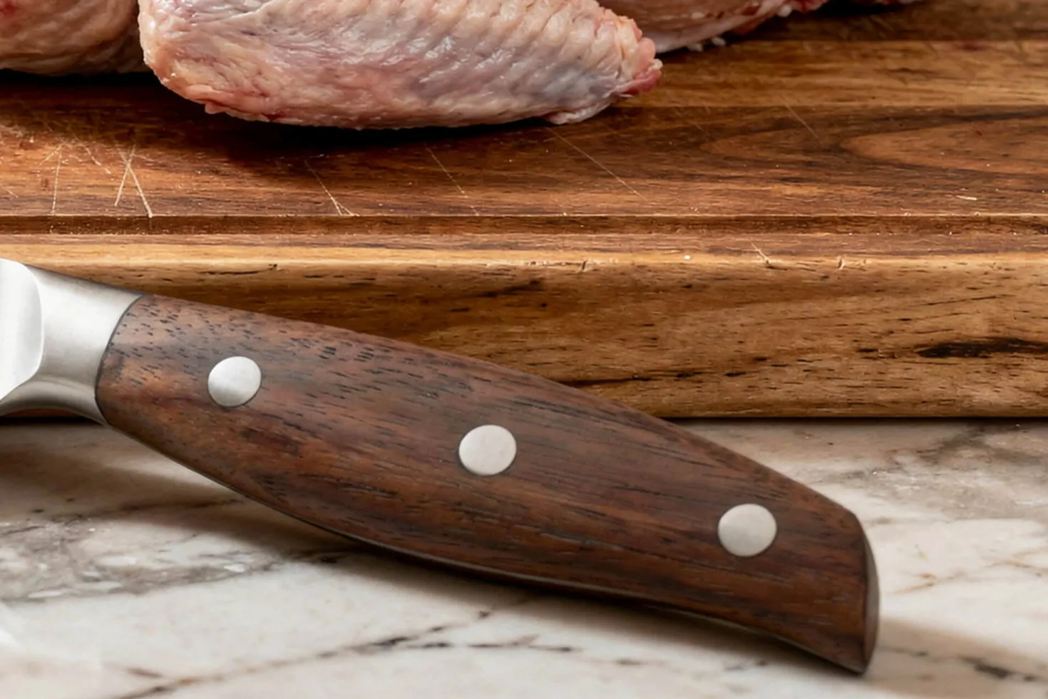 Couteau à désosser 16cm Guillaume Leonard Cuistot en acier inoxydable et bois de santal rouge
