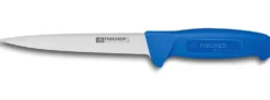 Couteau à désosser professionnel Fischer HACCP lame courbée 15cm manche rouge
