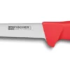 Couteau à désosser professionnel Fischer HACCP lame usée 17cm manche rouge