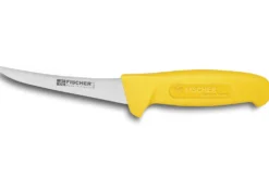 Couteau à désosser professionnel Fischer HACCP lame courbée 13cm manche jaune