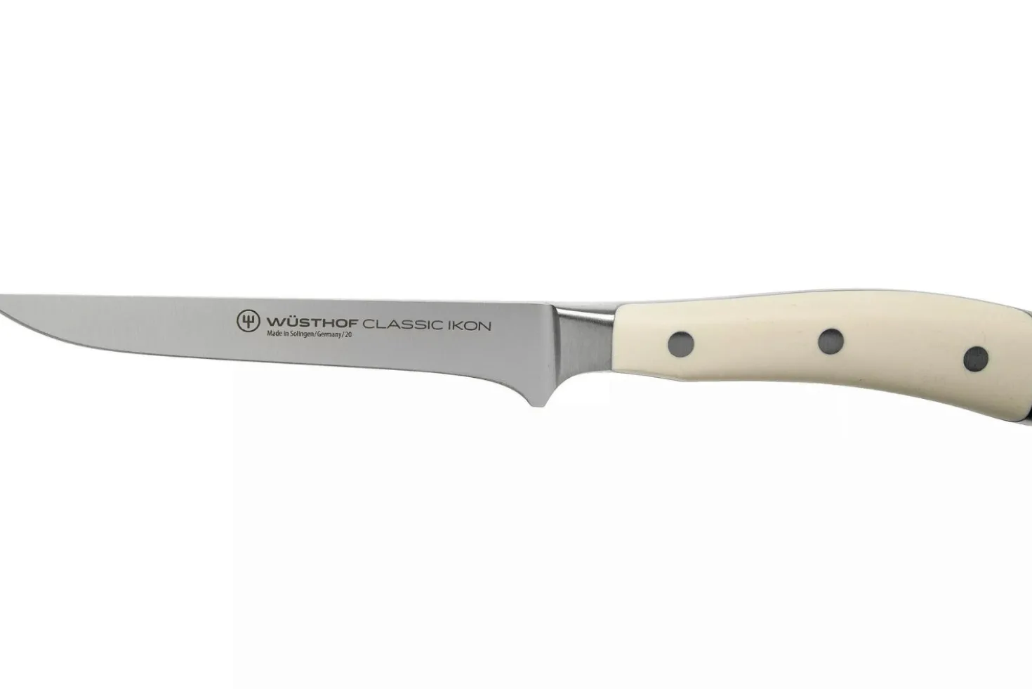 Couteau à désosser Wüsthof Classic Ikon blanc forgé 14cm