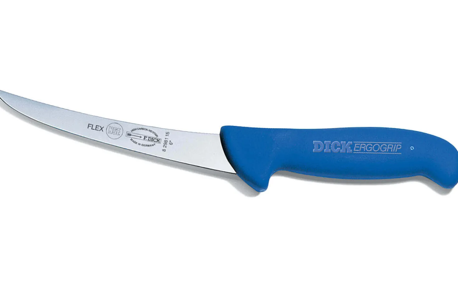 Couteau désosseur Dick Ergogrip lame courbe flexible manche bleu