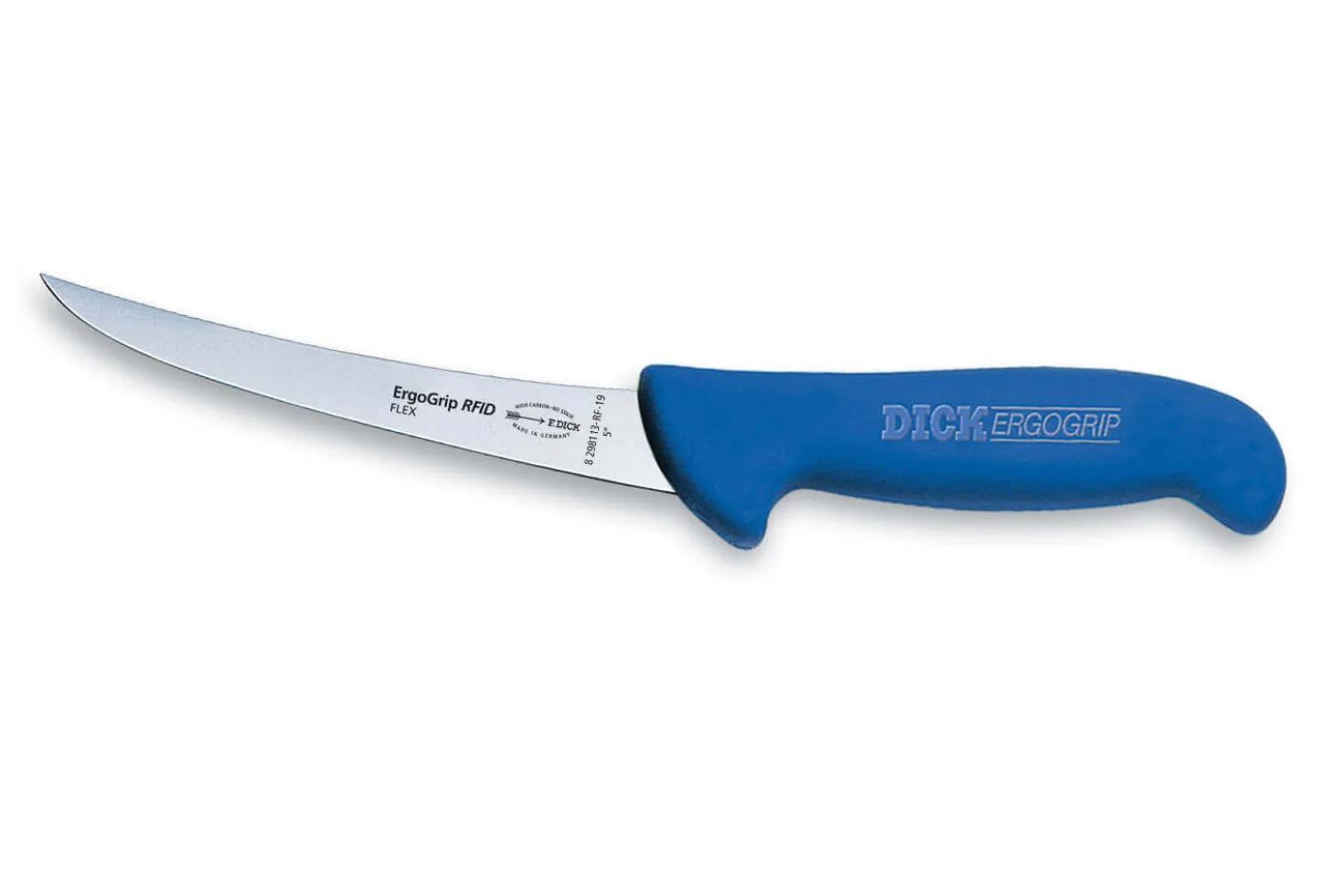 Couteau désosseur Dick Ergogrip lame courbe flexible manche bleu